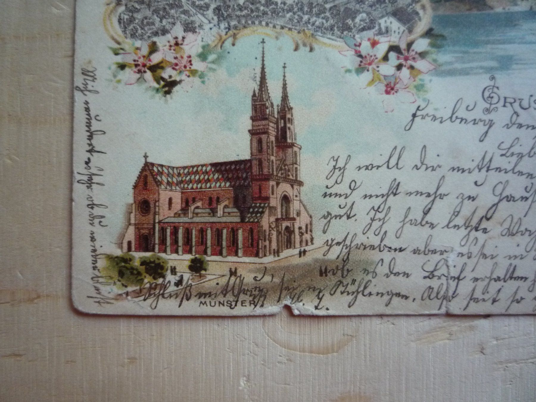 Cartoline postali: Gruss aus Basel, Litho, 3.XII.00 – Usato da Rieden SG venduto da Brockehuesli 1