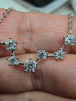 Collier argent avec diamants de moissanite 0,92 ct certifié