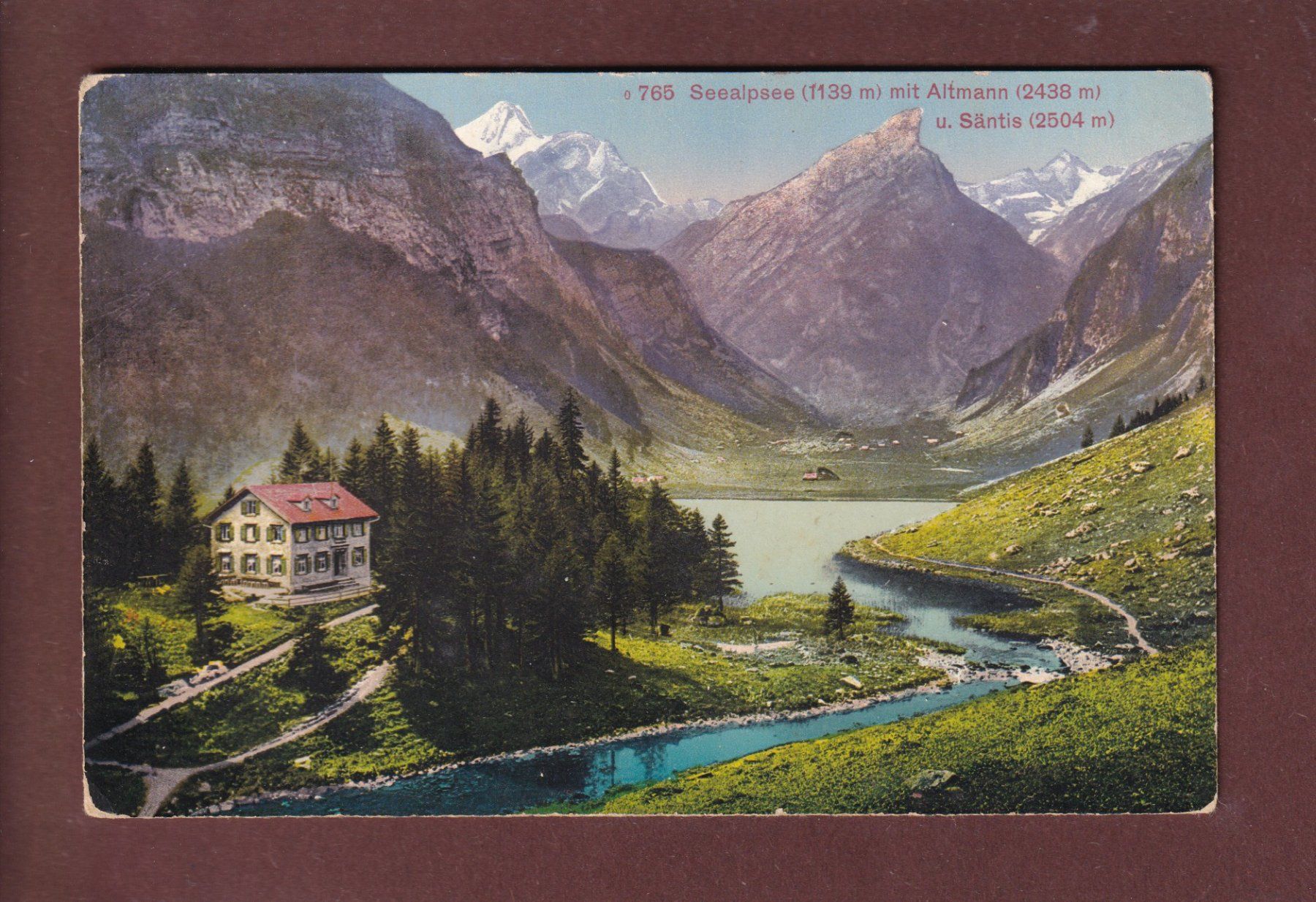 Cartoline postali: SEEALPSEE - Altmann - Säntis – Usato da Pully venduto da nicecards