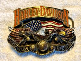 Harley Davidson Gurtschnalle Buckle HOG Motorcycles Vintage