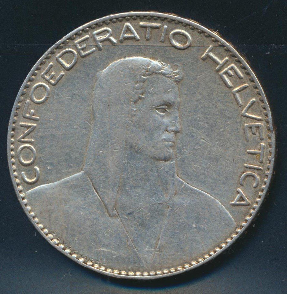 Tutti le monete: 5 Fr. 1922 ss – Usato da Roggwil BE venduto da Stampdealer3 1