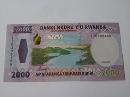 Ruanda 2000 Francs 2024, P-44, Neuwertig, Rarität