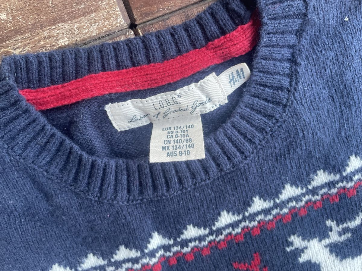 H&M Maglioni & Felpe: Strickpullover Weihnachtspulli H&M Rentier marine 134/140 – Usato da Bern venduto da brup 3