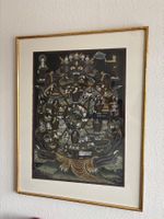 Altes Gemälde Tibet Tangka Rad Des Lebens Kunst Bhavackakra