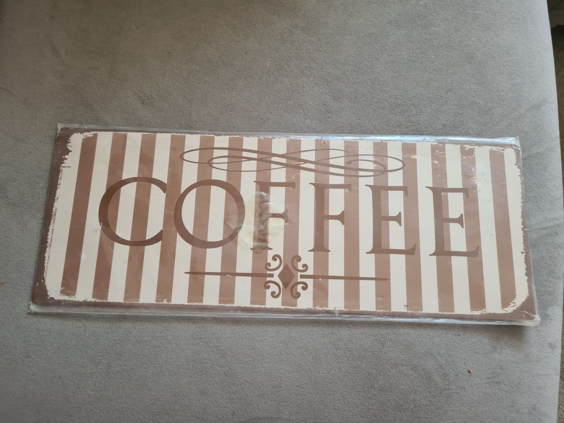 Insegne: Blechschild "COFFEE" 40 x 15 cm. – Nuovo e nell'imballaggio originale da Winterthur venduto da bibummi