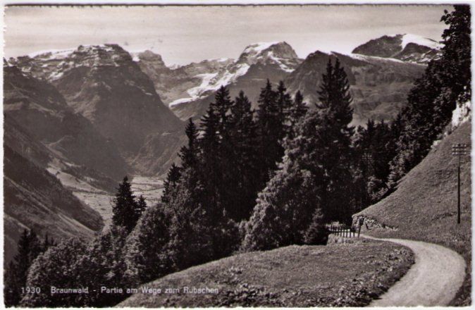 Cartoline postali: Braunwald - Weg zum Rubschen – Usato da Binningen venduto da Mountainrider