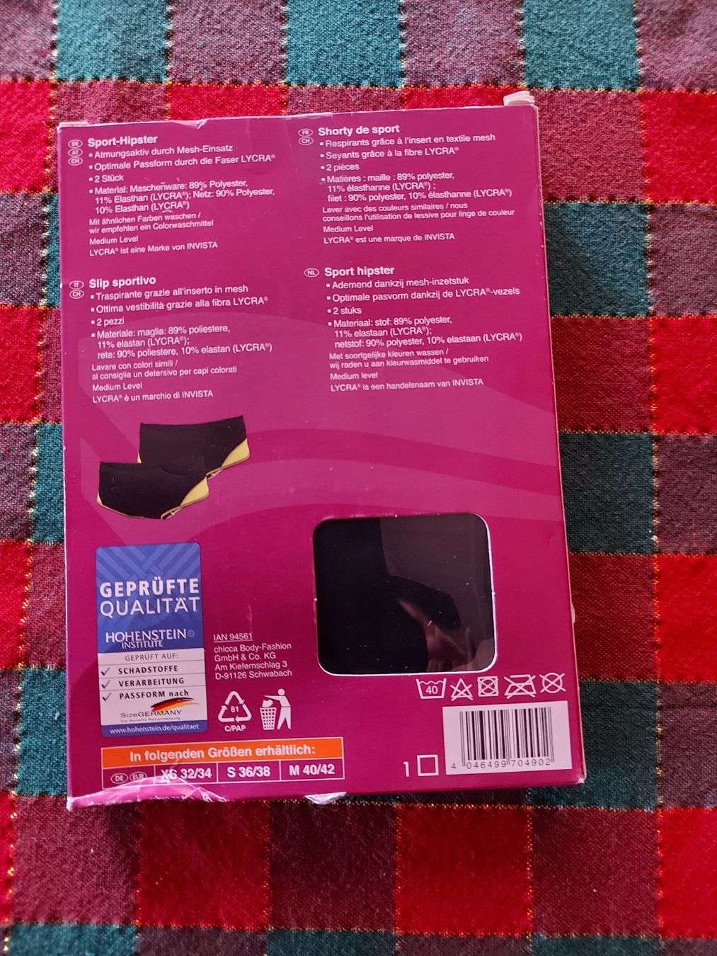 Altra biancheria intima: Shorty Sport Crivit, taille S, neuf – Nuovo e nell'imballaggio originale da VUADENS venduto da momy 1