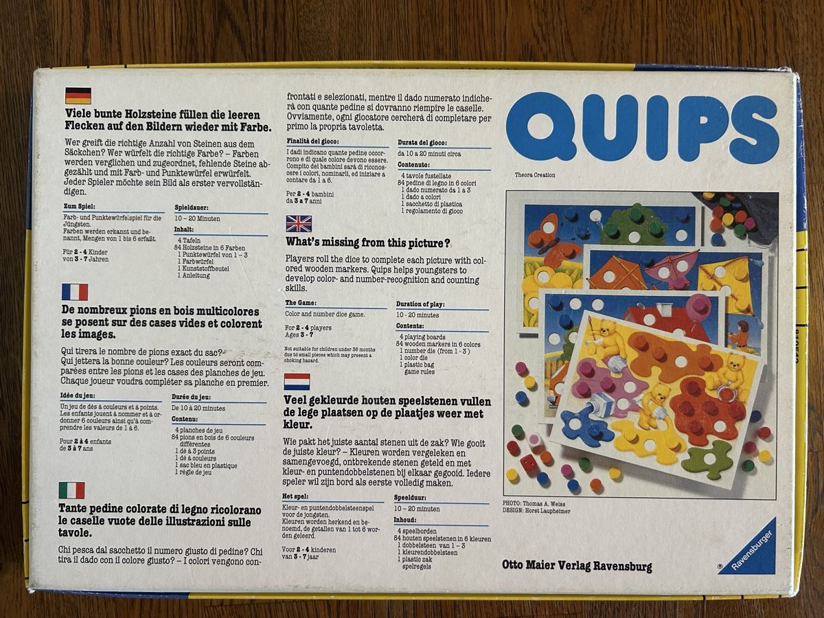 Ravensburger Giochi: QUIPS von Ravensburger Lernspiel Farbpuzzle – Usato da Wolhusen venduto da eve_m6cg 2