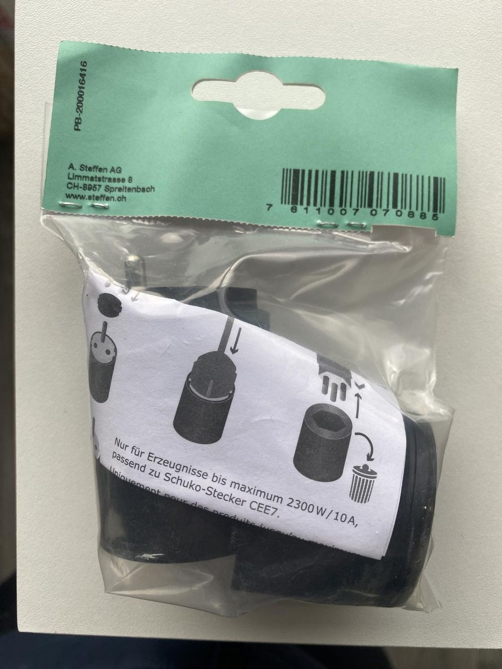 Unità & Adattatore: FIX Adapter Schweiz T12 - Deutschland CEE7/4  - Fa. Steffen – Nuovo e nell'imballaggio originale da Luterbach venduto da ron_rd6h 1