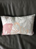 Decorative cushion embroidered floral design 45x30cm