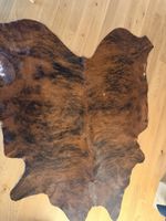 Cowhide Rug Brown/Black Medium Size Used