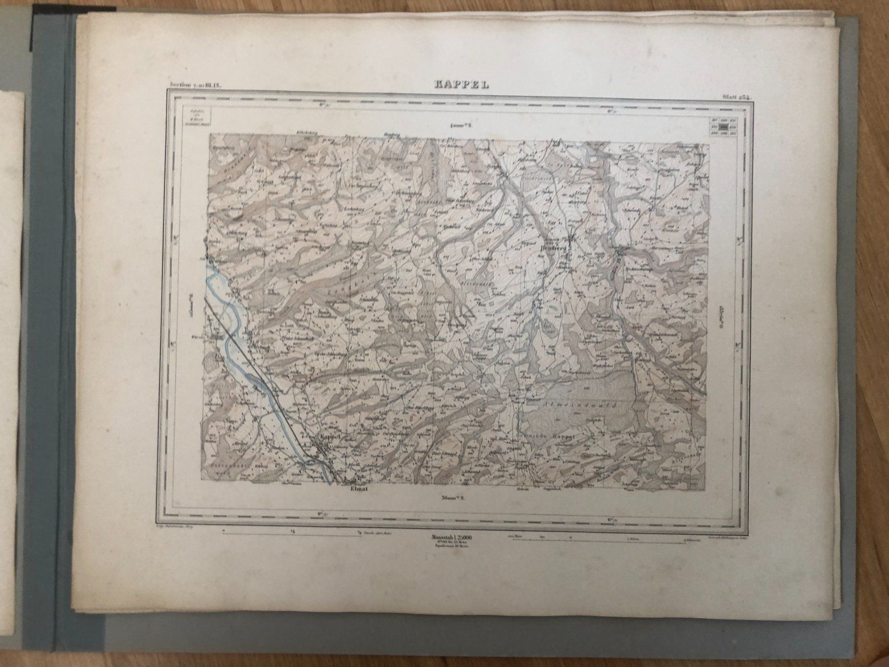 Landkarten & Atlanten: Siegfriedatlas Bl. 234: Kappel 1879 – Gebraucht aus Zürich von allp