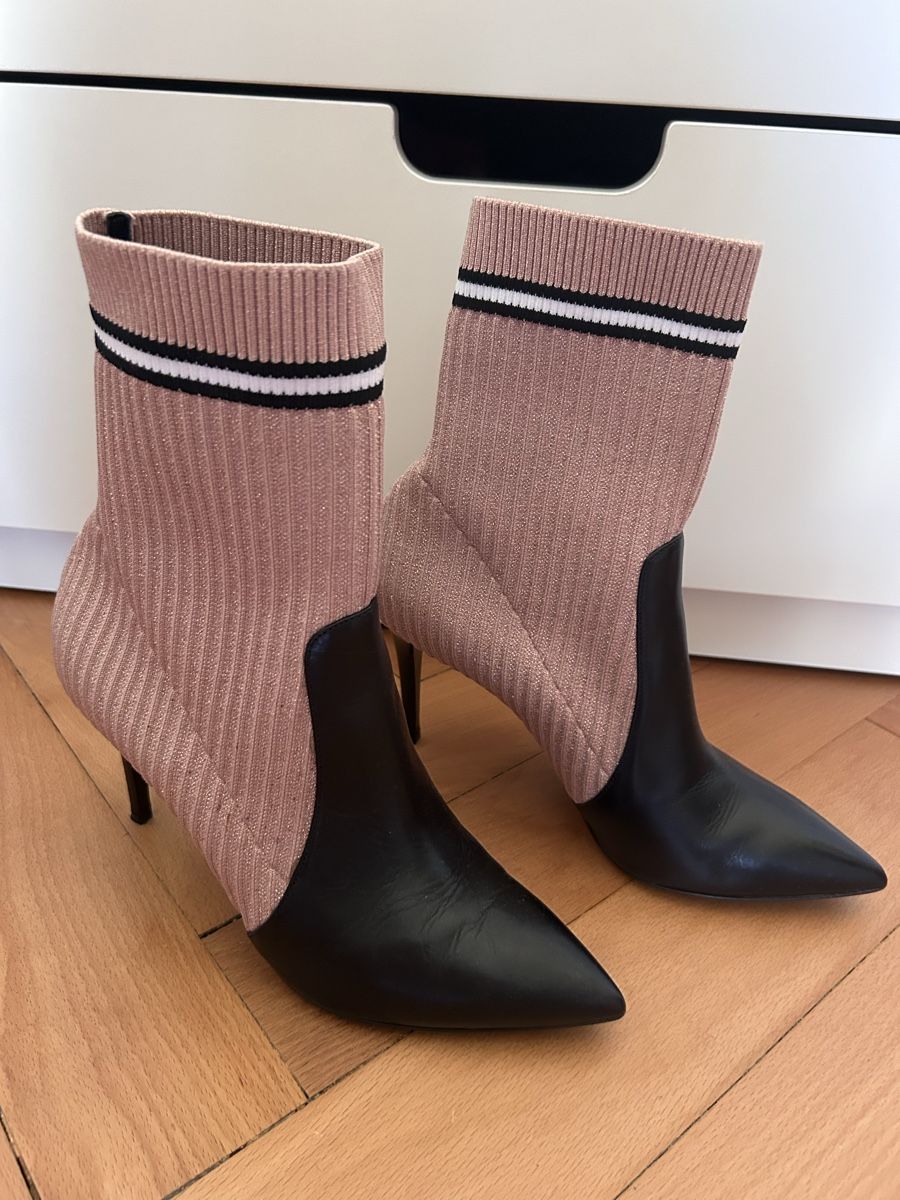 Scarpe da donna: Mid-calf fabric and leather boots by Pollini – Nuovo (secondo la descrizione) da Biel/Bienne venduto da zit_v5yc