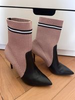 Mid-calf fabric and leather boots by Pollini