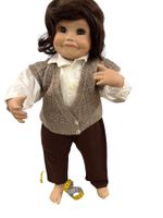 UNIKAT Künstlerpuppe Junge 55 cm – Porzellan, handbemalt,