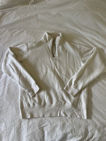 Zara White Quarter Zip - Size M