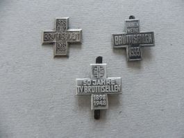 Medaille 3 Sport Abzeichen Brosche Brüttisellen ZH 1923-1948