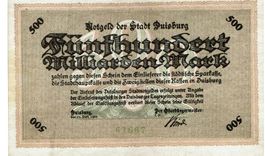Duisburg 500 Mrd.Mark 25.09.1923 Kn grün VZ+-VZ++
