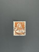 1925 Tellbrustbild braun 25 Rp 175 ʘ
