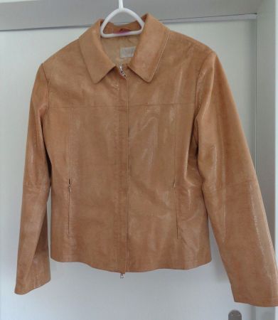 Damen Lederjacke Ocker Gr. 42