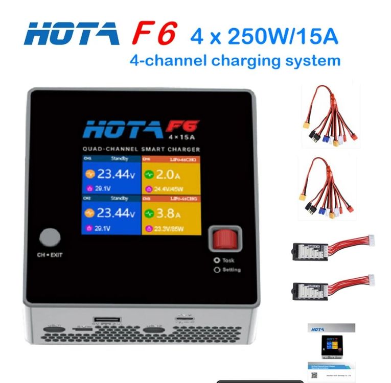 HOTA F6 Smart Charger a 4 canali DC1000W Kaufen auf Ricardo