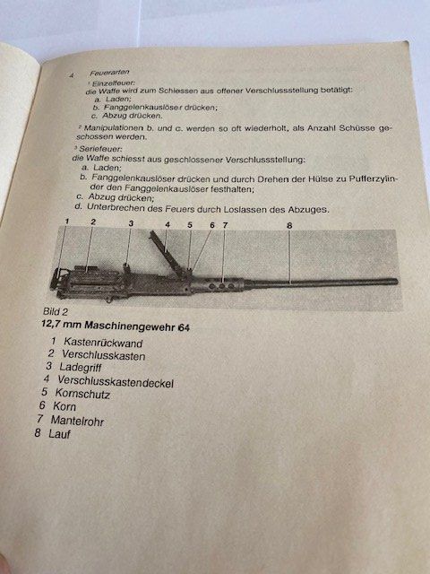 Libri: REGLEMENT  12,7 MM  MASCHINENGEWEHR  CH ARMEE – Usato da Chur venduto da silbermon 1