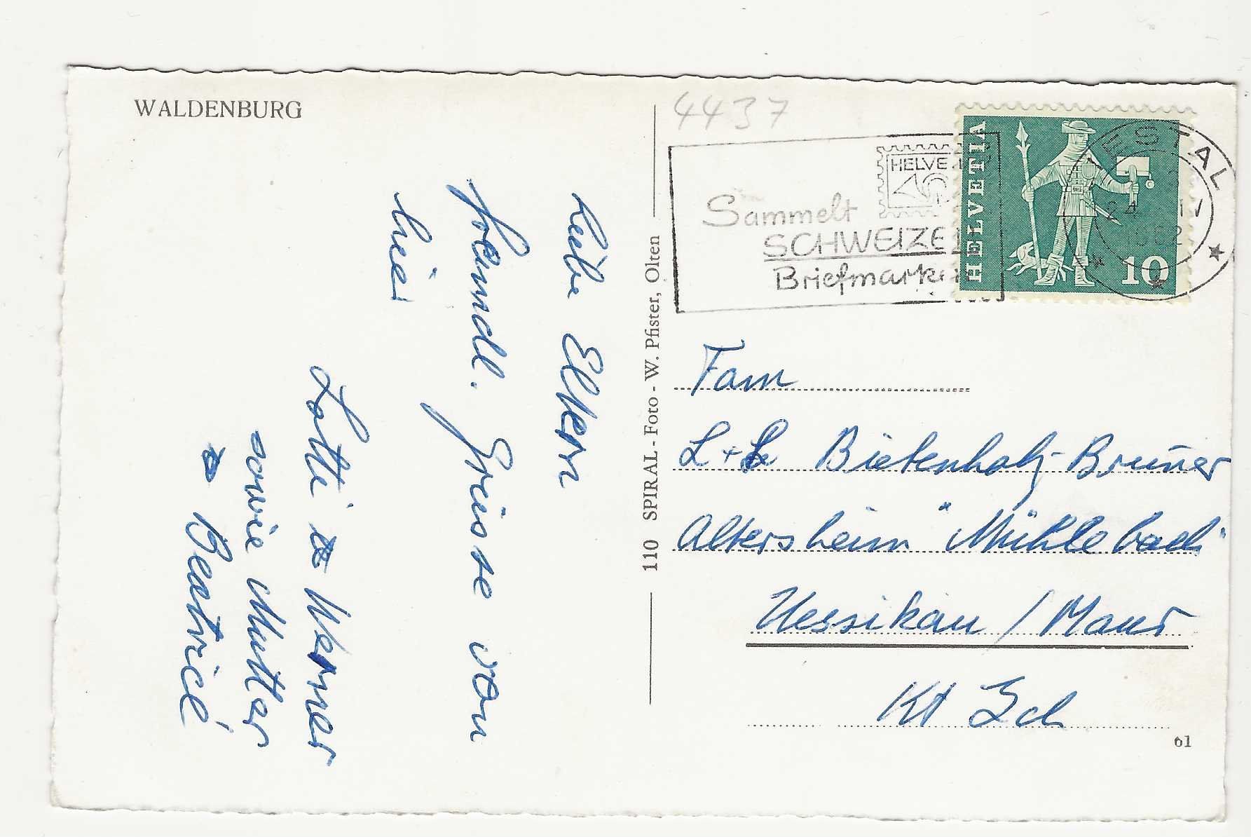 Cartes postales: WALDENBURG  /  BL – D'occasion à Küttigen par rolypo 1