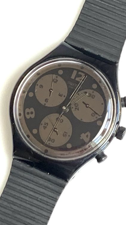 Swatch Irony Chrono Schwarz Vintage Herrenuhr 1
