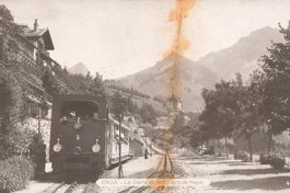 caux gare avec train et rochers de naye edi chauds de fonds