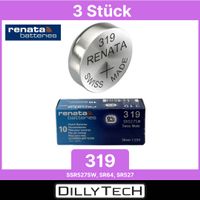 Renata 319 Box, SR527SW Knopfzellenbatterie - 3 Stk.
