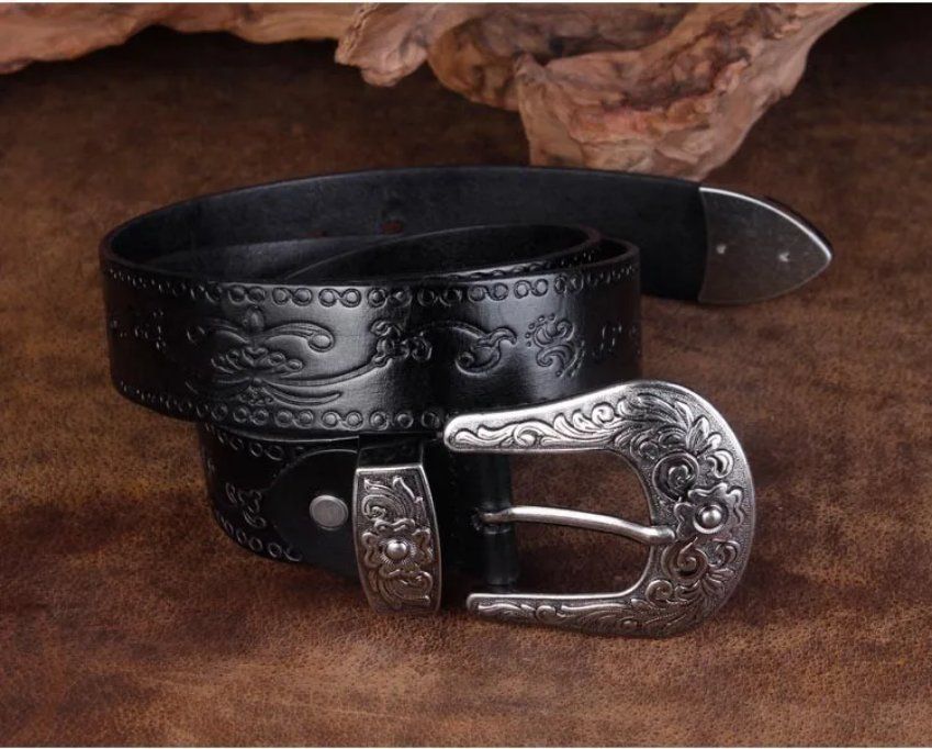 Cinture: Schwarz Ledergürtel Westerny Cow – Nuovo e nell'imballaggio originale da Lausanne venduto da FASHION-WORLD-SHOP 2