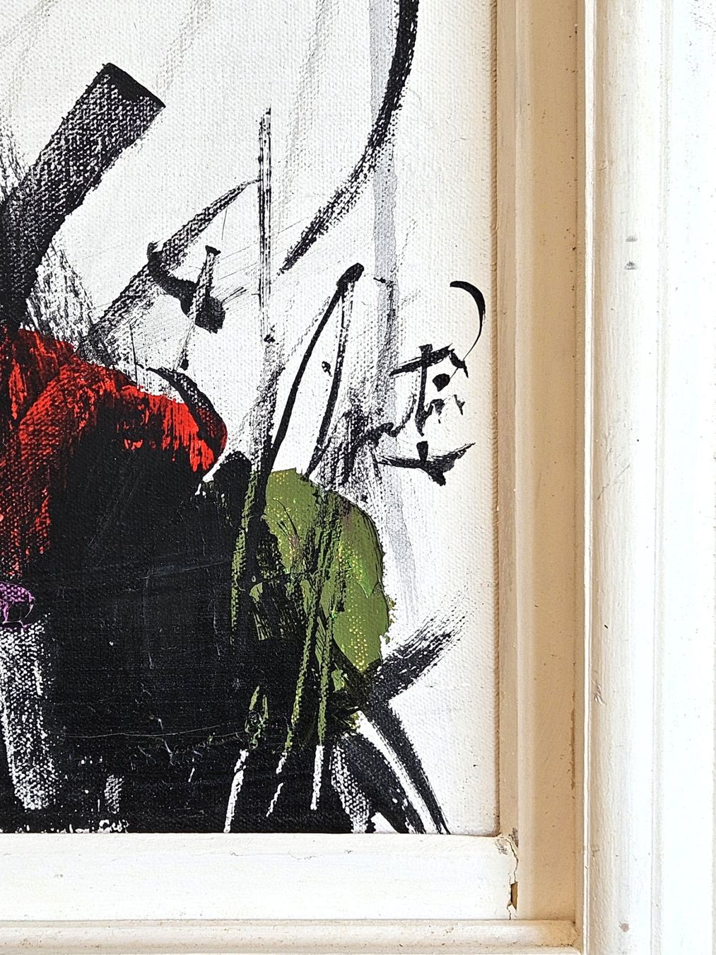 Gemälde: Romul Nutiu, "Compozitie", Acryl auf Leinwand, 1990 – Gebraucht aus Riazzino von d3s_8fgj 3