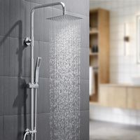 Regendusche 20x20cm Edelstahl Höhenverstellbar Chrom