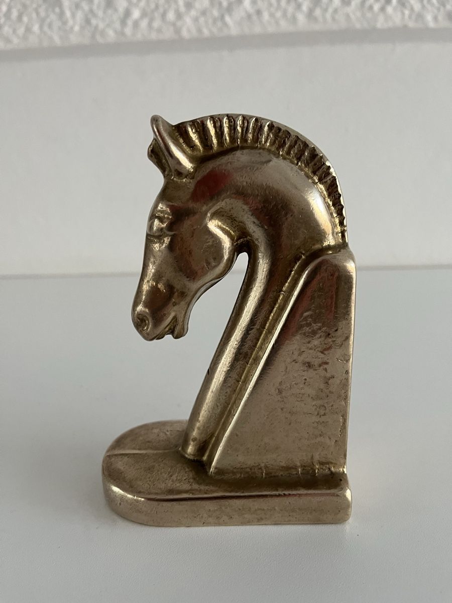 Tutte le decorazioni: Pferdekopf / Buchstütze / Art Deco / Messing – Usato da Wetzikon ZH venduto da seli03