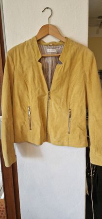 Lederjacke Senfgelb Charles Vögele Gr.44