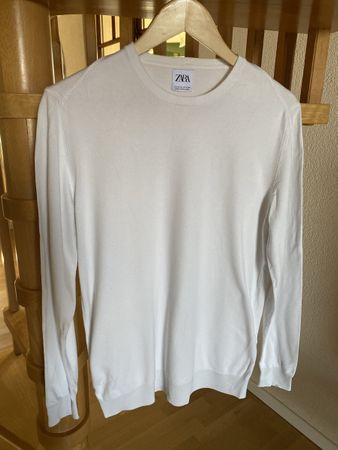 Pull col rond ZARA blanc taille M
