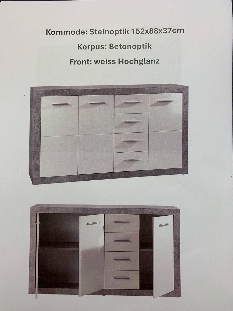 Cassettiere: Kommode Steinoptik Neu (noch im Karton) – Nuovo (secondo la descrizione) da Siebnen venduto da lak_y8fl