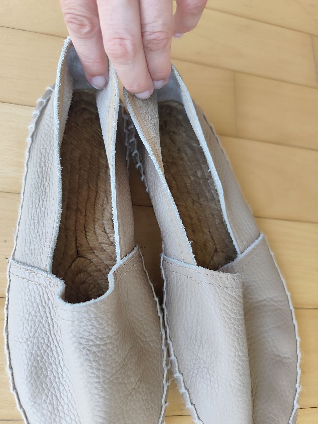 Damenschuhe: Damen Espadrilles Leder beige Grösse 39 – Gebraucht aus Zürich von Claudia_Zueri 2