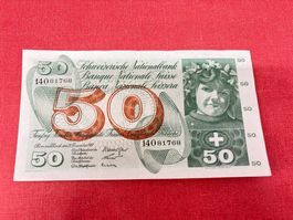 50 Franken Banknote 1961 wenig gebraucht TOP