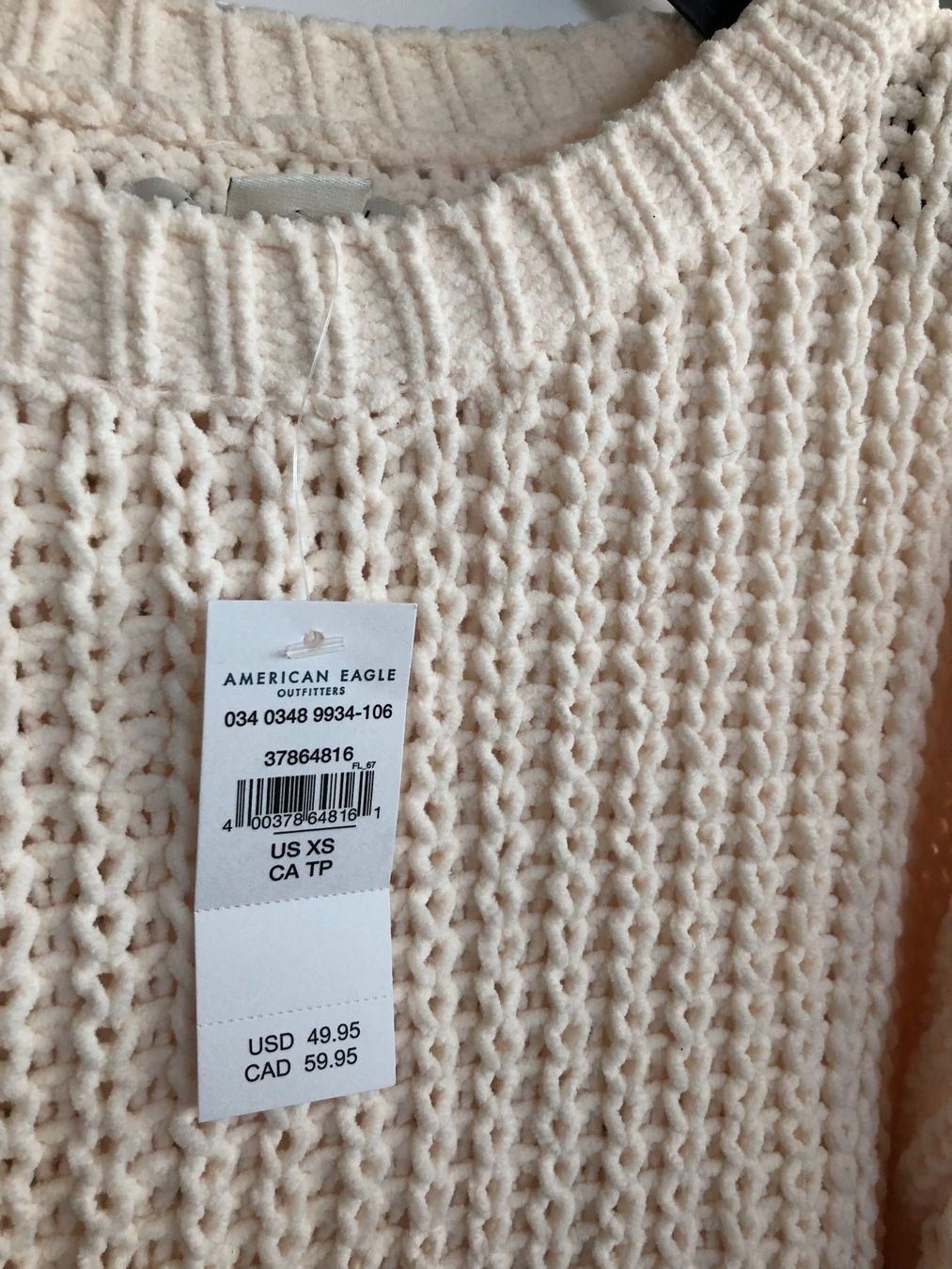 American Eagle Pullover & Sweatshirts: Schöner weisser Pullover v. AMERICAN EAGLE, NEU m. Etikette! – Neu und originalverpackt aus Wettswil von paradores 4