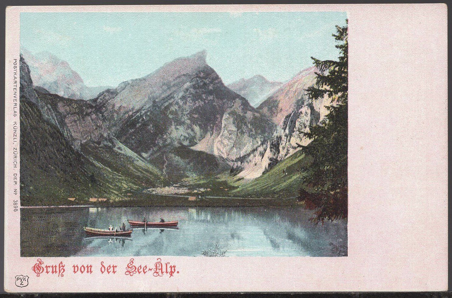 Ansichtskarten: Gruss von der See Alp – Gebraucht aus Aarau von kufi44