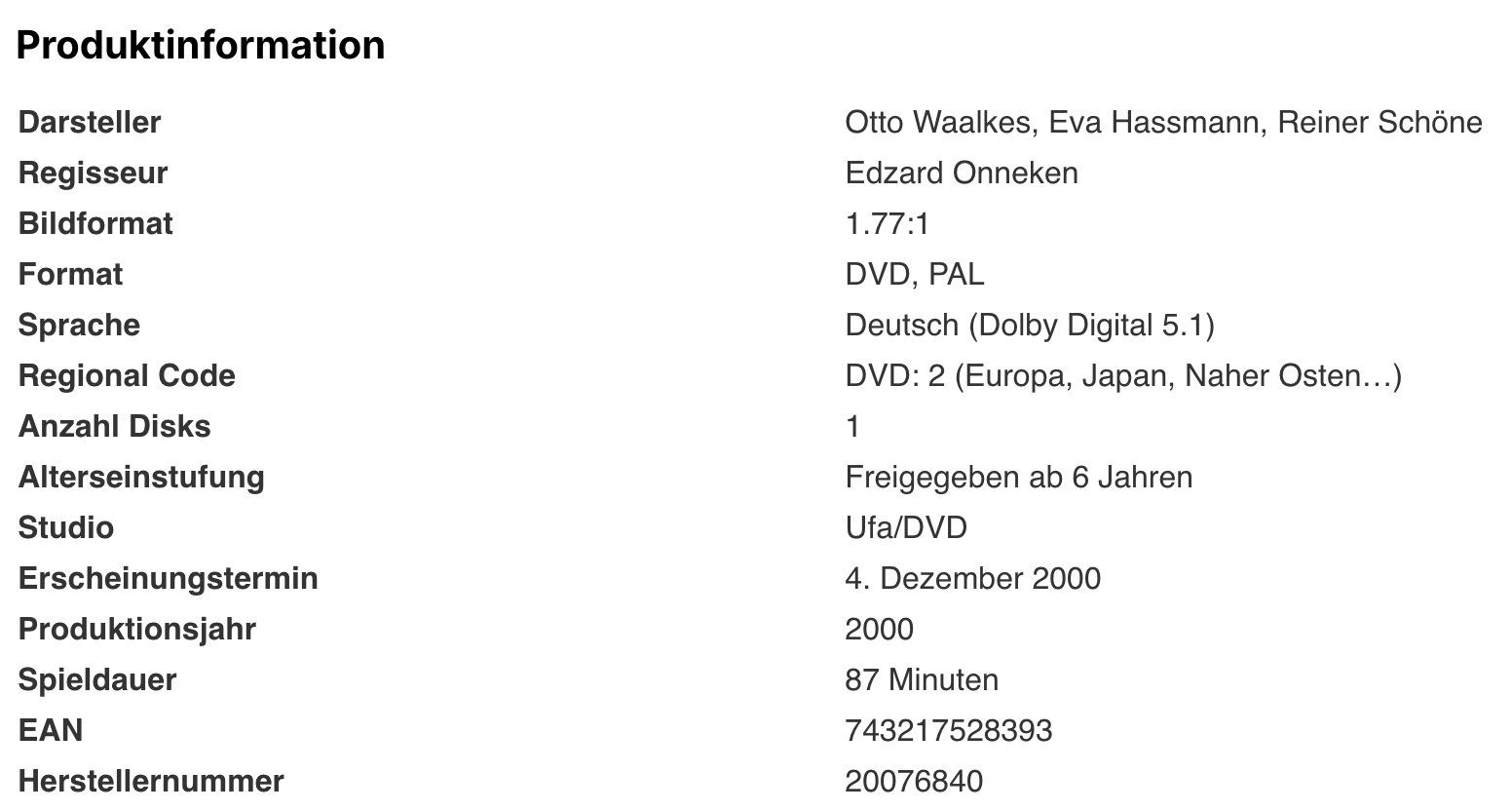 Tutti i DVDs: Otto - Der Katastrofenfilm – Usato da Brunnen venduto da Barfly5 1