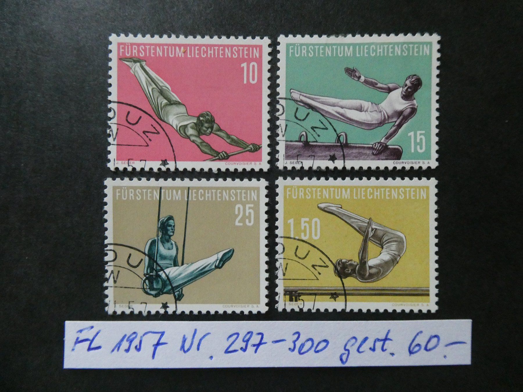 Alle Briefmarken: FL 1957 Nr. 297-300 gestempelt – Gebraucht aus Lausen von Herbamare01