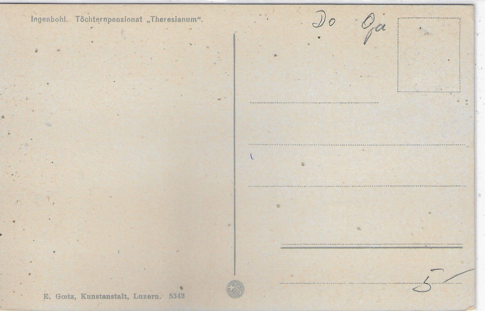 Cartoline postali: Töchterinstitut Theresianum Ingenbohl - Litho – Usato da Ettingen venduto da Kartenplanet 1