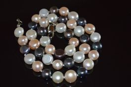 PERLEN KETTE * MEHRFARBIG * 44cm