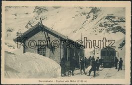 GR Alp Grüm - Bahnhof - Bernina Bahn BB - RhB - Poschiavo