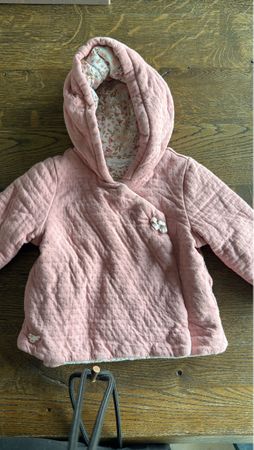 Kinder Jacke rosa mit Kapuze guter Zustand