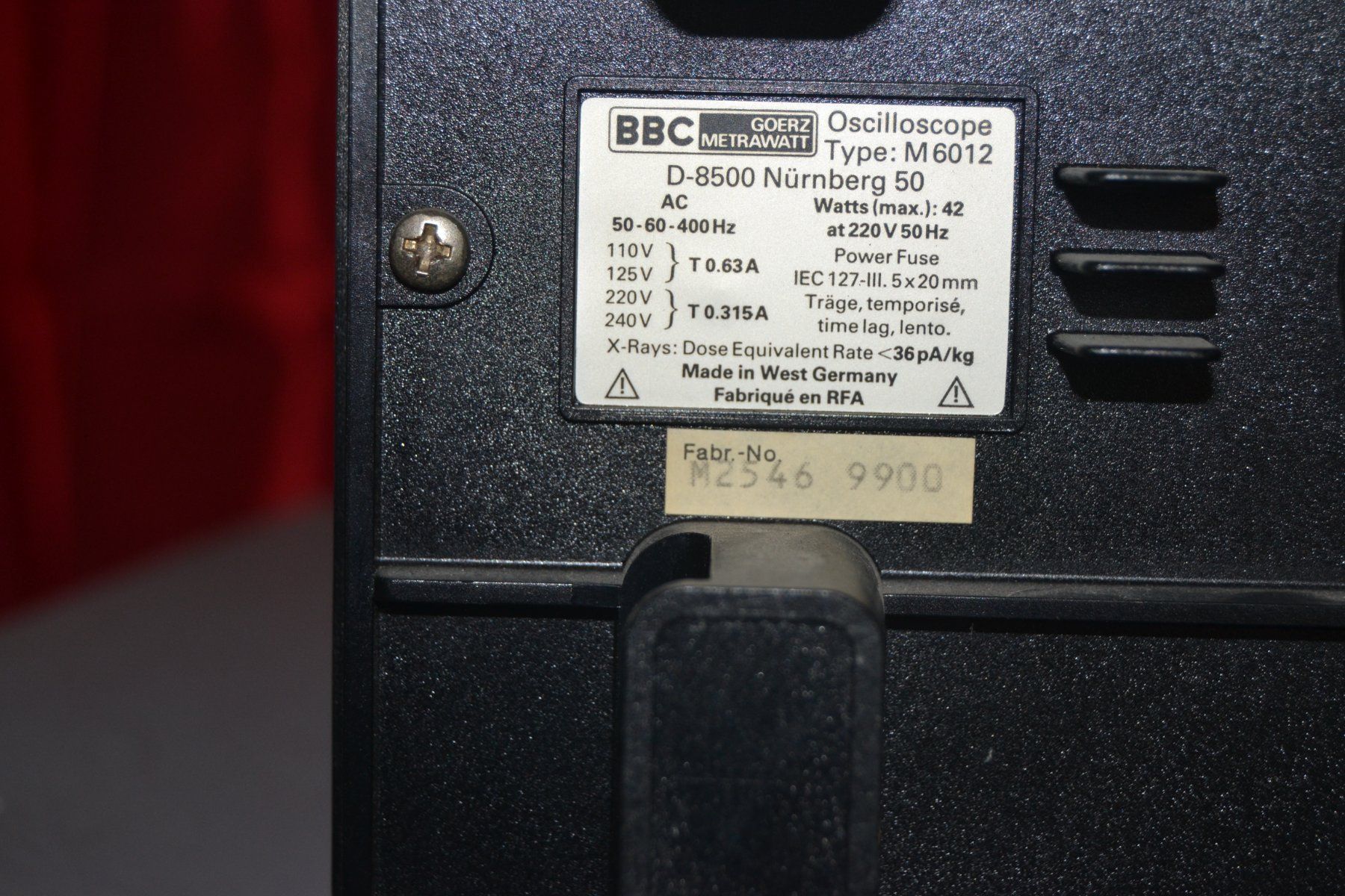 BBC Goerz Metrawatt Misurare: BBC Goerz Metrawatt M 6012 – Usato da Wil SG venduto da fanofrio 5