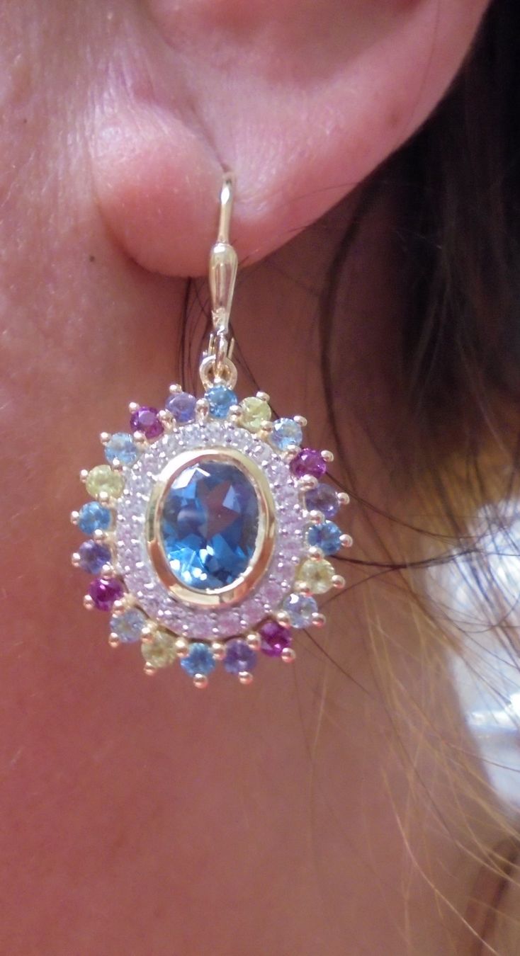 Ohrringe & -stecker: Echtschmuck: Londonblauer Topas-Silberohrringe 925er – Neu (gemäss Beschreibung) aus Zuchwil von maumauchi 2