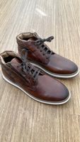 Herren Stiefel Leder braun Gr. 45 Schnürung Reissverschluss